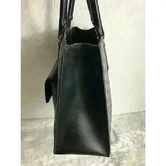 Michael Kors Bridgette Gray/Black Leather Tote Handbag Medium Size - Picture 5 of 13